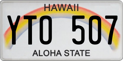 HI license plate YTO507
