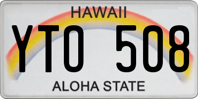 HI license plate YTO508