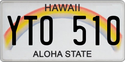 HI license plate YTO510