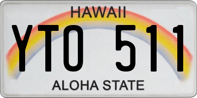 HI license plate YTO511