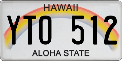 HI license plate YTO512