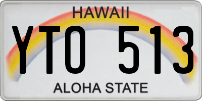 HI license plate YTO513