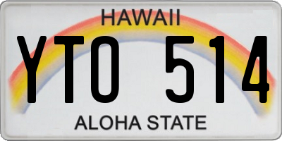 HI license plate YTO514