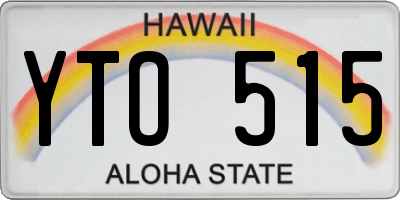 HI license plate YTO515