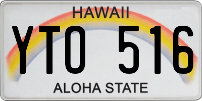 HI license plate YTO516