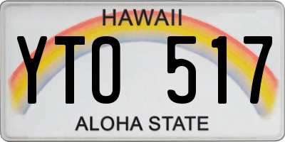 HI license plate YTO517