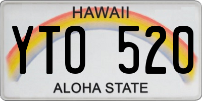 HI license plate YTO520