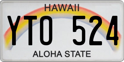HI license plate YTO524