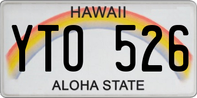 HI license plate YTO526
