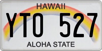 HI license plate YTO527