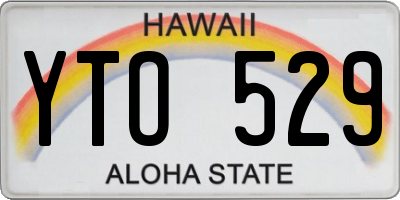 HI license plate YTO529