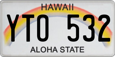 HI license plate YTO532