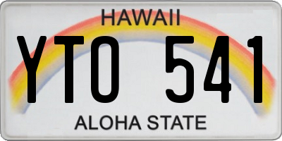 HI license plate YTO541