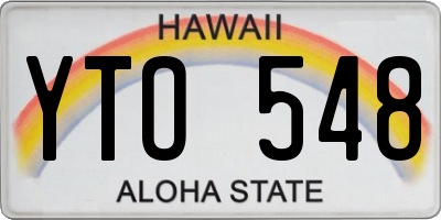 HI license plate YTO548