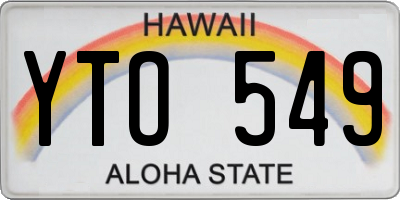 HI license plate YTO549