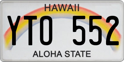 HI license plate YTO552
