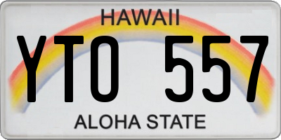 HI license plate YTO557
