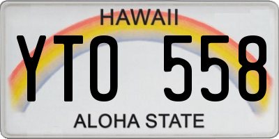HI license plate YTO558