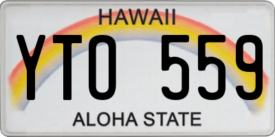 HI license plate YTO559