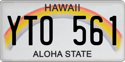 HI license plate YTO561