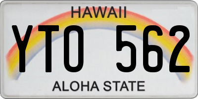HI license plate YTO562