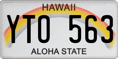 HI license plate YTO563