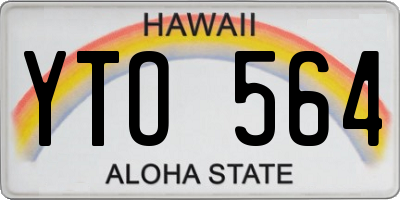 HI license plate YTO564