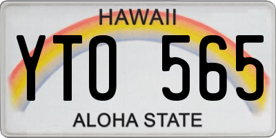 HI license plate YTO565