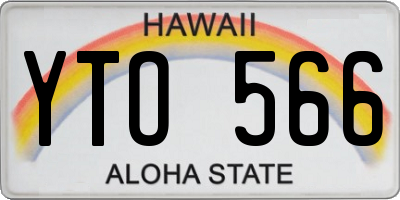 HI license plate YTO566