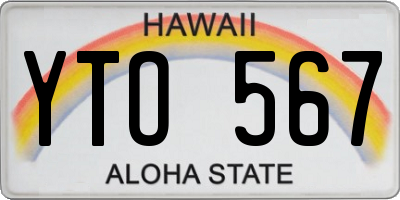 HI license plate YTO567