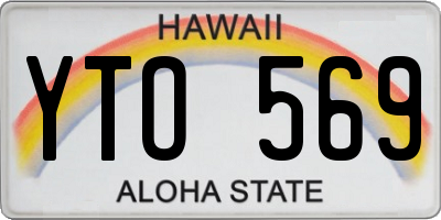 HI license plate YTO569