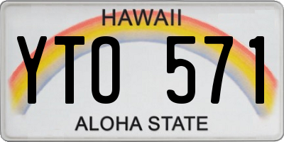 HI license plate YTO571