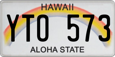 HI license plate YTO573