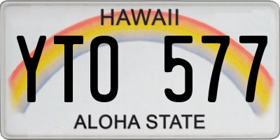 HI license plate YTO577