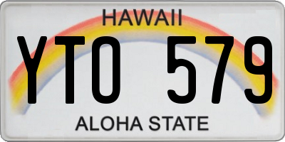 HI license plate YTO579