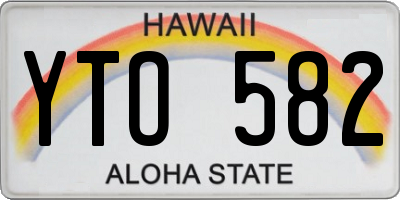 HI license plate YTO582