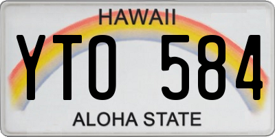 HI license plate YTO584