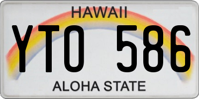 HI license plate YTO586