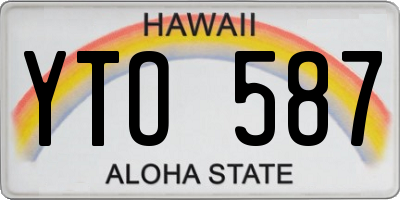 HI license plate YTO587