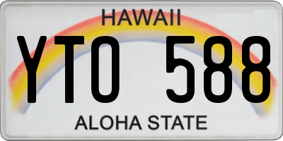 HI license plate YTO588