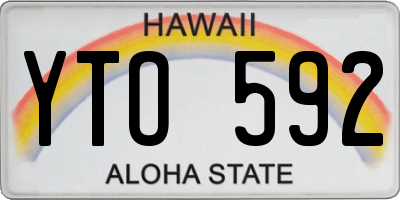 HI license plate YTO592