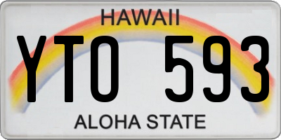 HI license plate YTO593