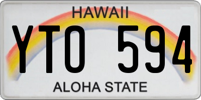 HI license plate YTO594