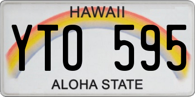 HI license plate YTO595