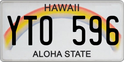 HI license plate YTO596