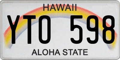 HI license plate YTO598