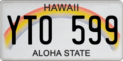 HI license plate YTO599