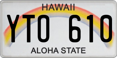 HI license plate YTO610