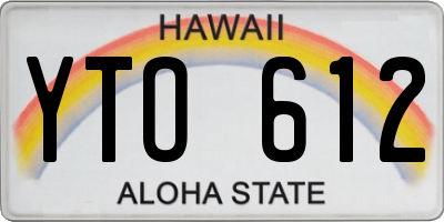HI license plate YTO612