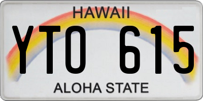HI license plate YTO615